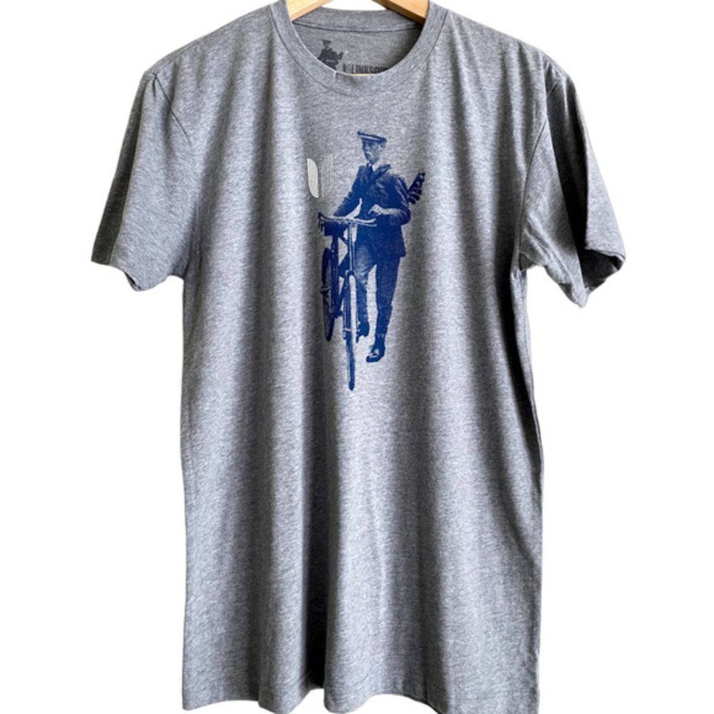 LINKSOUL Graphic Tee -Color Gray-Size Small Men-The Blue Rider-NWOT